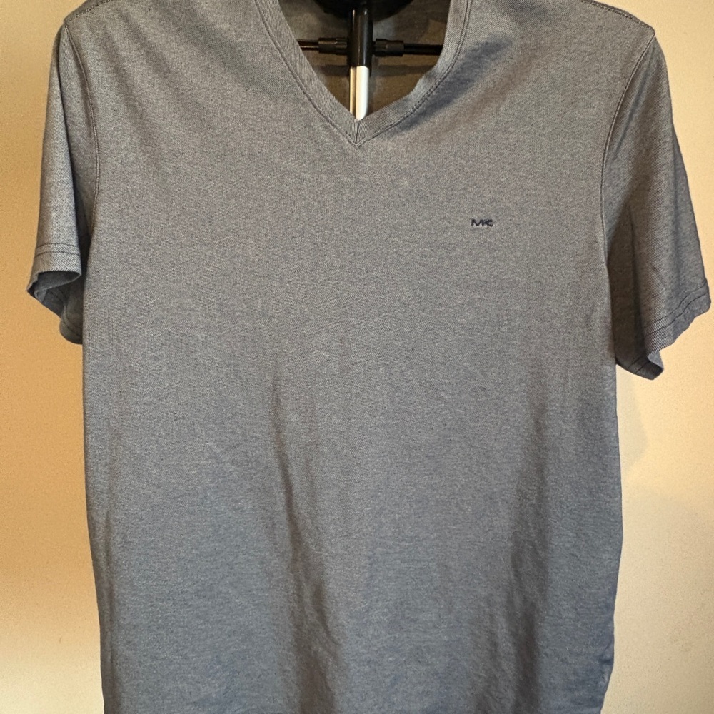 Michael Kors Men's Short Sleeve Gray Tee Large